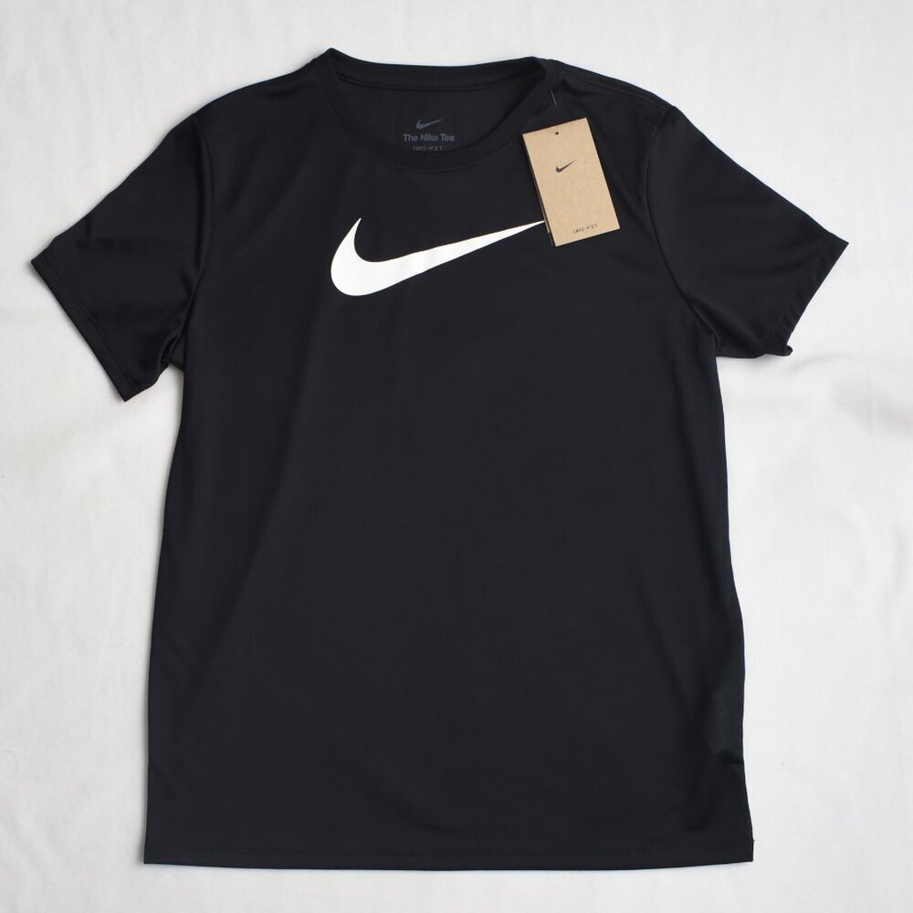 NWT Nike Dri-FIT Womens Sz S Black Training T-Shirt FQ4975-011